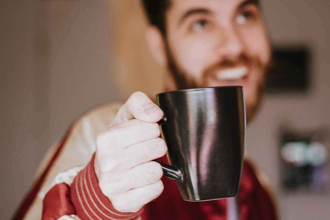 close up of coffee cup