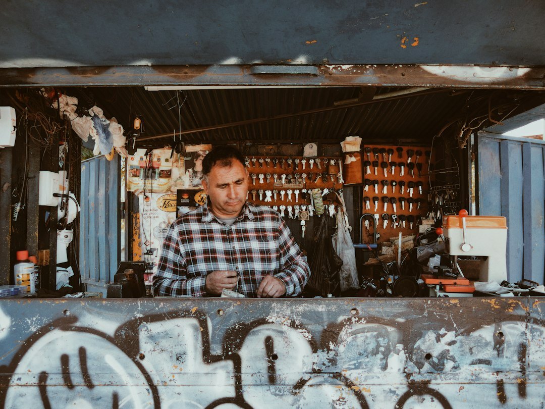 Portrait of a Chilean male founder and documentary photographer