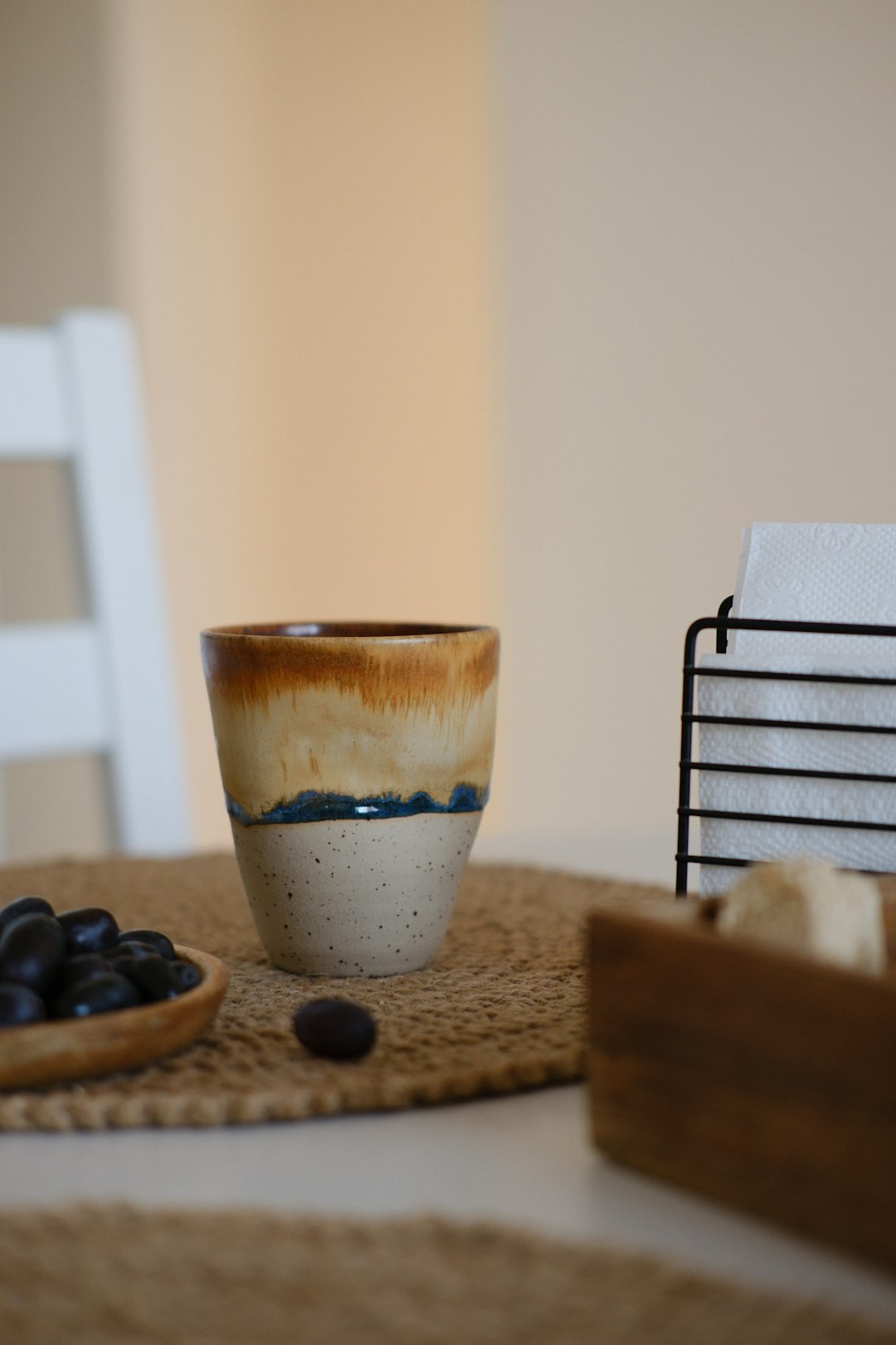 coffee cup on kitchen table